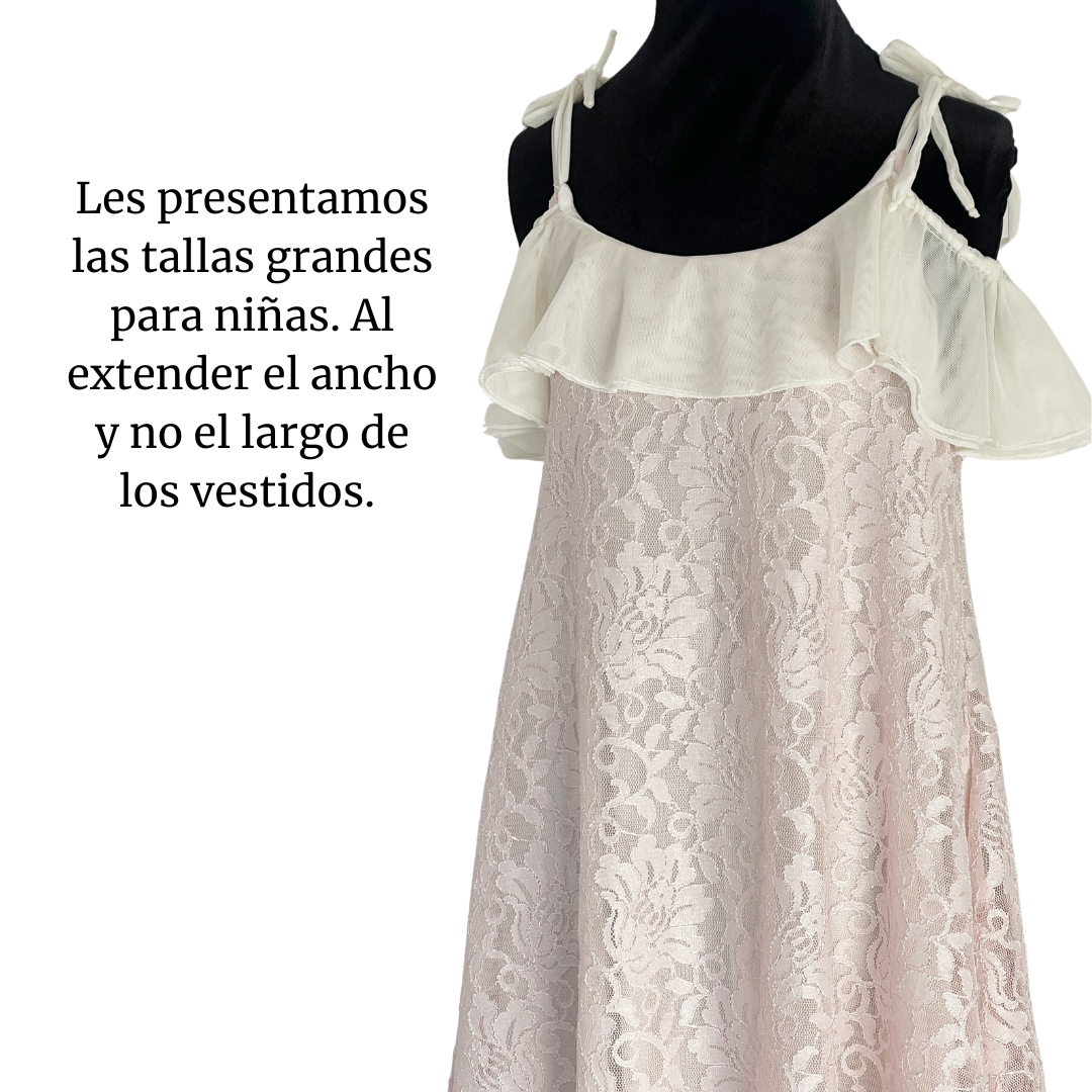 Vestidos mas grandes para niñas, extendemos el ancho no el largo de los vestidos