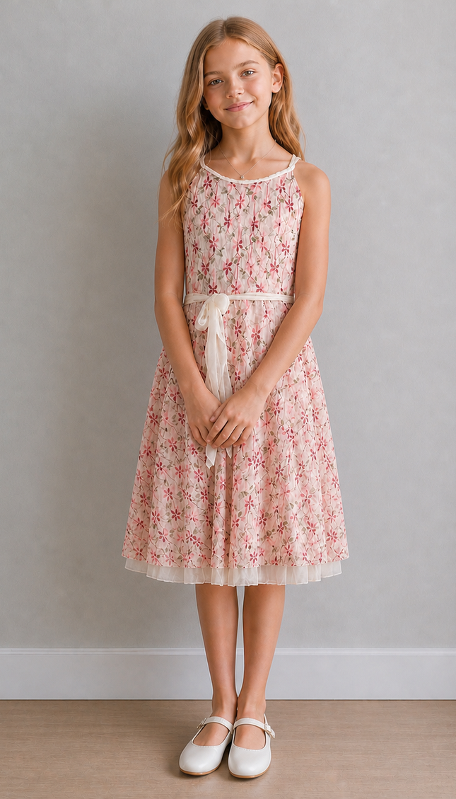 Vestido Junior Ana Spring Flores (74 cm contorno)