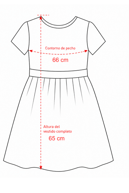 Vestido Bloom Simona Doble (66 cm contorno)
