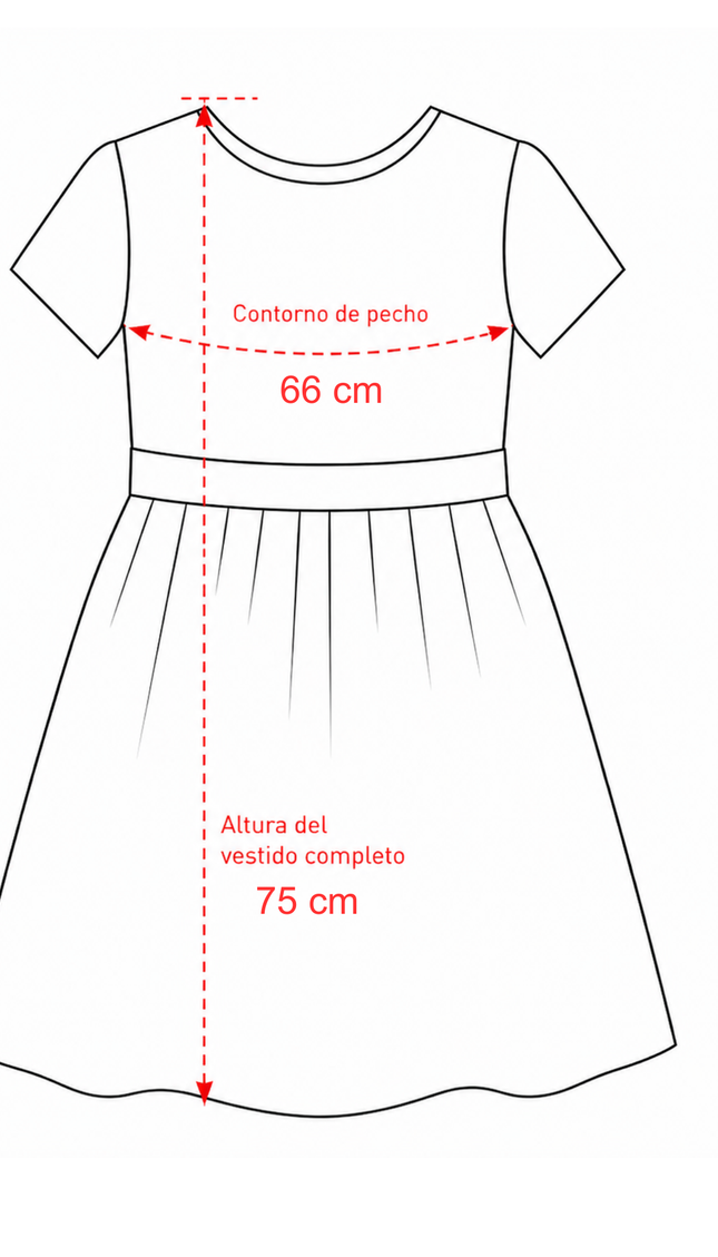 Vestido Bloom Sara Rosa (66 cm contorno)