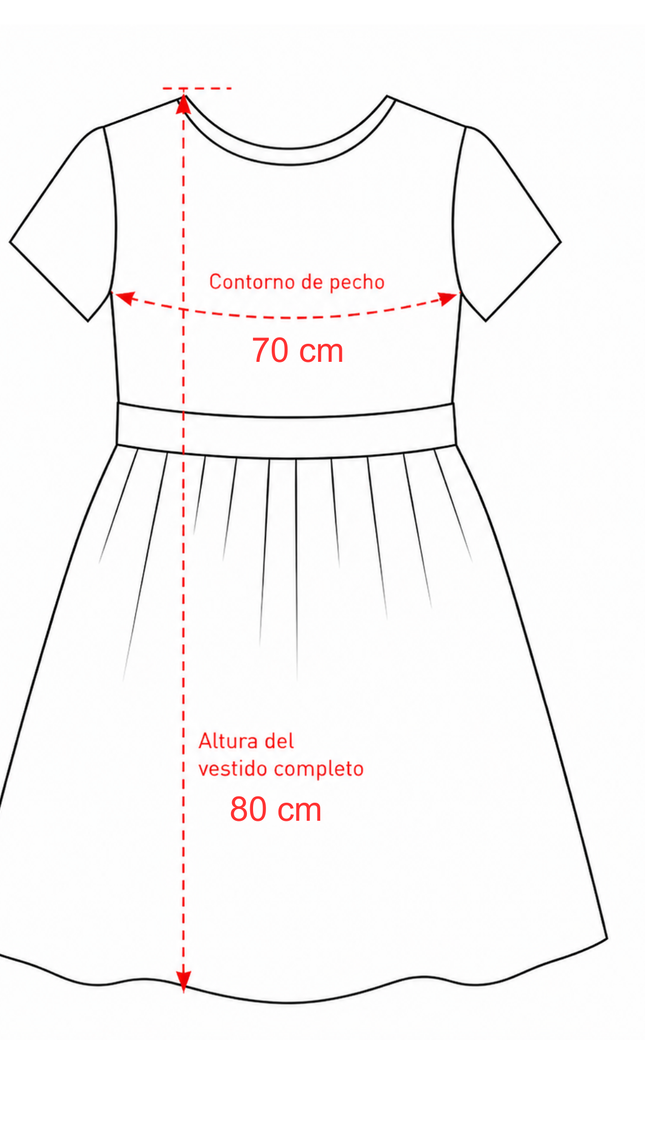 Vestido Junior Fiesta Sharon (70 cm contorno)