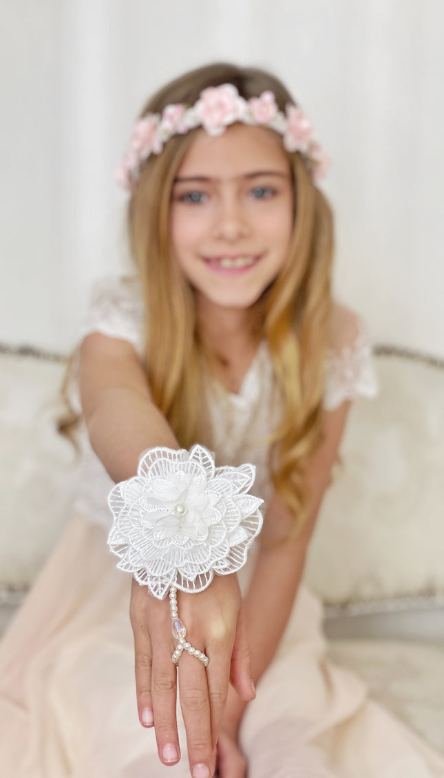 Pulsera de Flor y perlas Hippie Chic