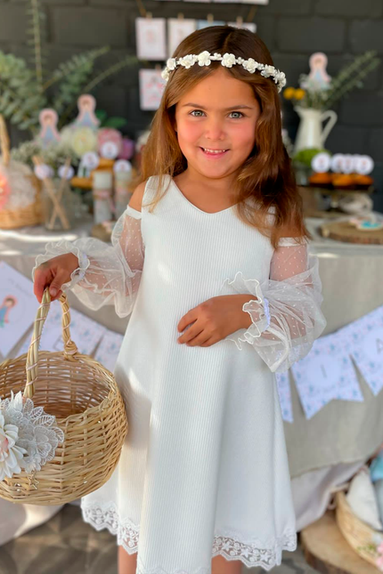 Vestido Niña Campbell sin hombro Baby
