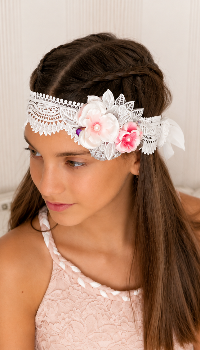 Cintillo hippie doble flor