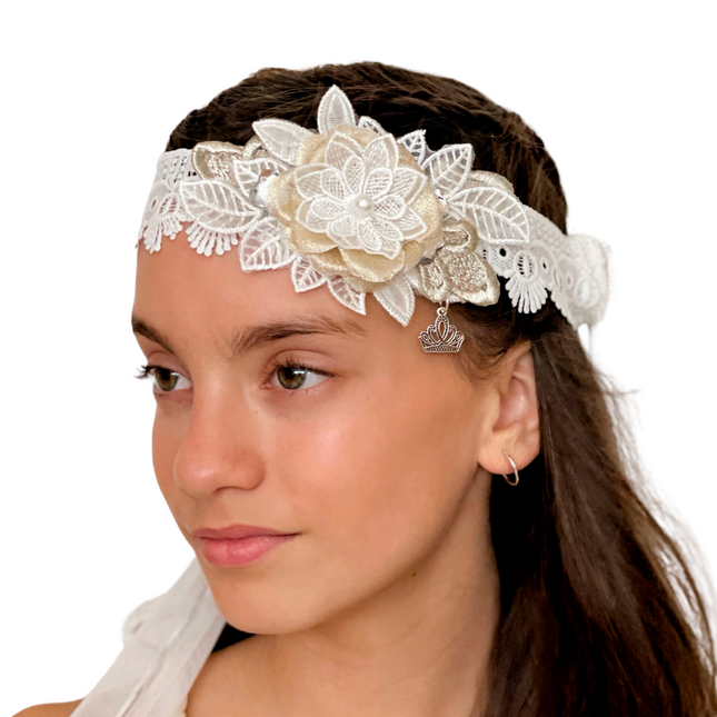 Cintillo hippie aplicación dorado