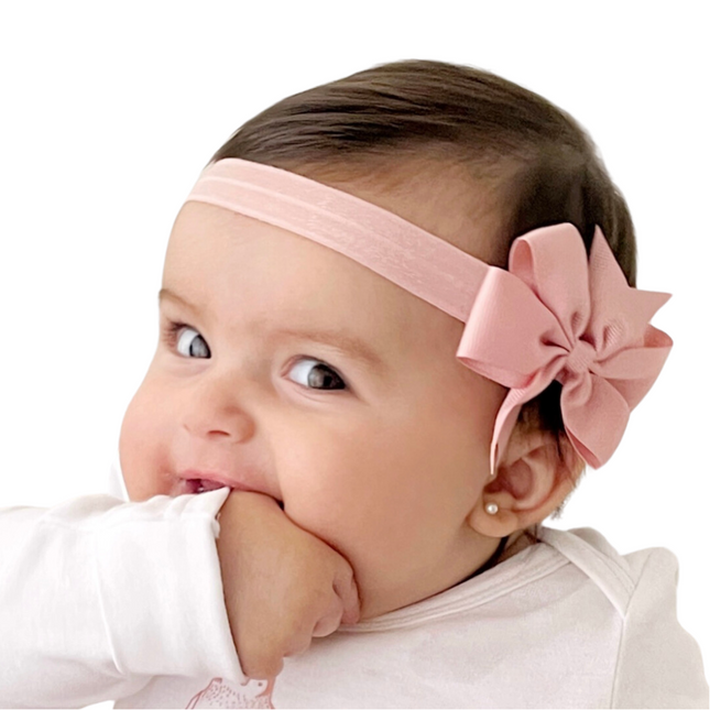 Cintillo elasticado guagua rosa