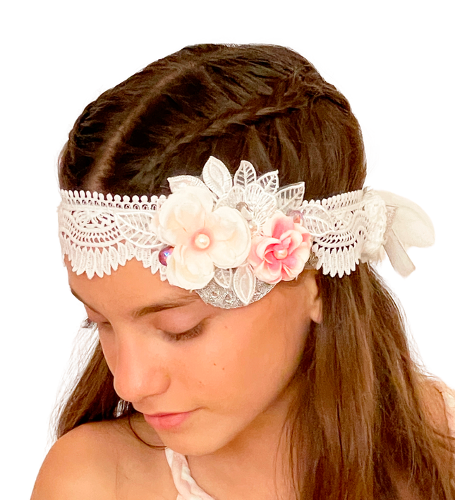 Cintillo hippie doble flor