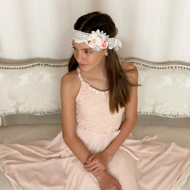 Cintillo hippie doble flor