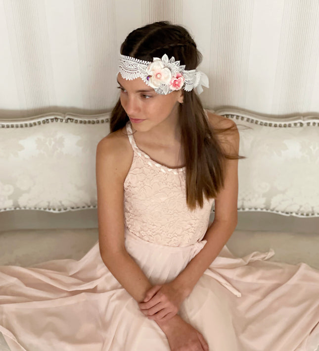 Cintillo hippie doble flor