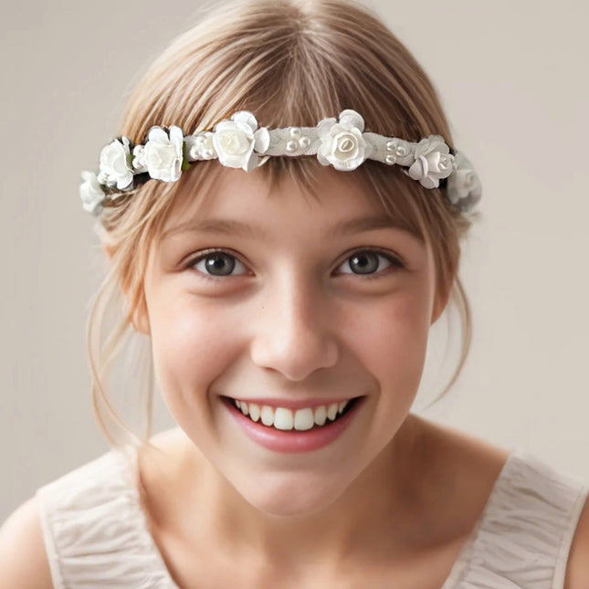 Coronita de Primera Comunión flor y perla