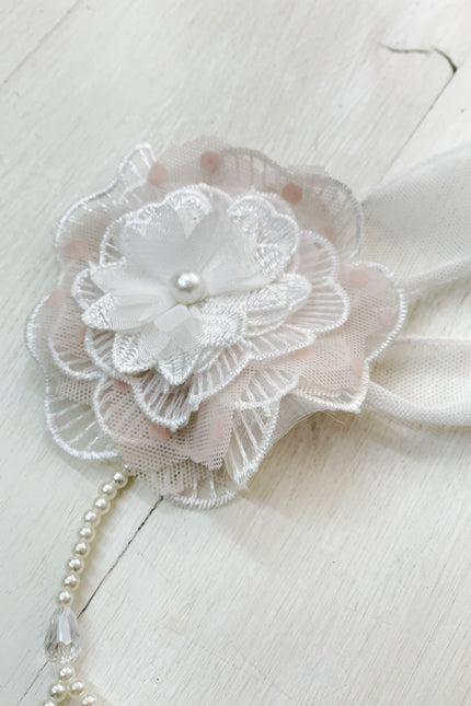 Pulsera de Flor y perlas Hippie Chic