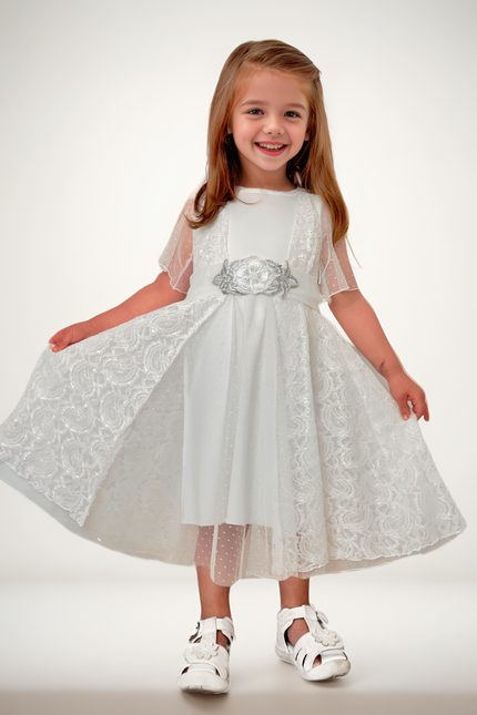 Vestido Niña Gala Blanco Baby