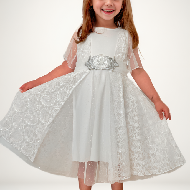 Vestido Niña Gala Blanco Baby