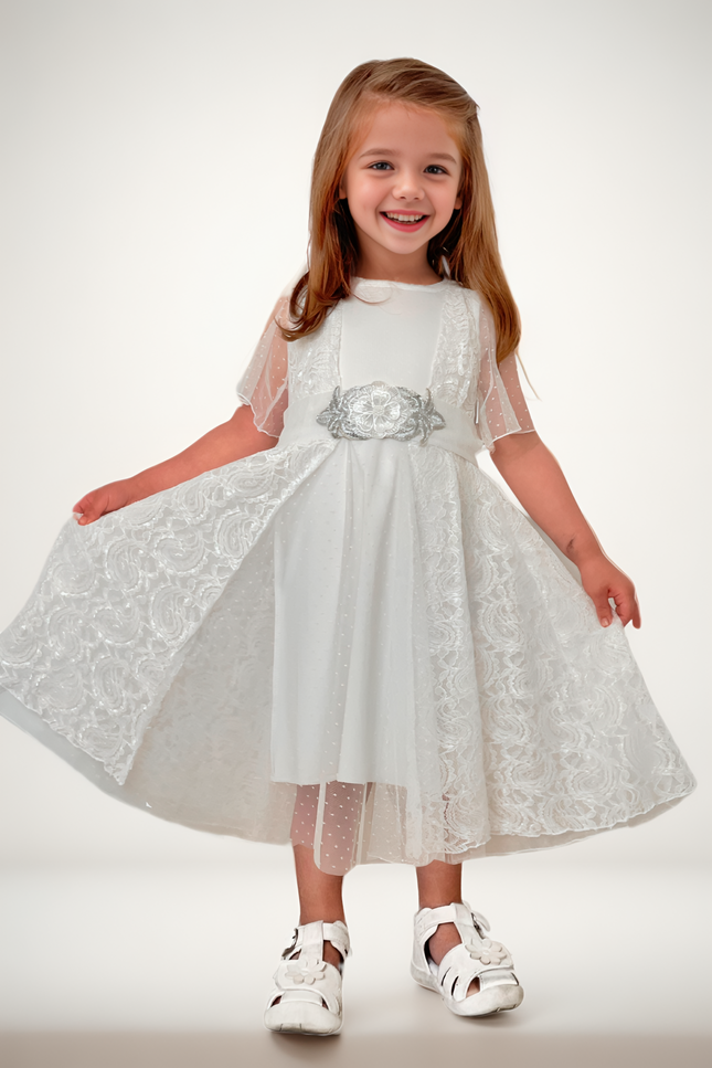 Vestido Niña Gala Blanco Baby