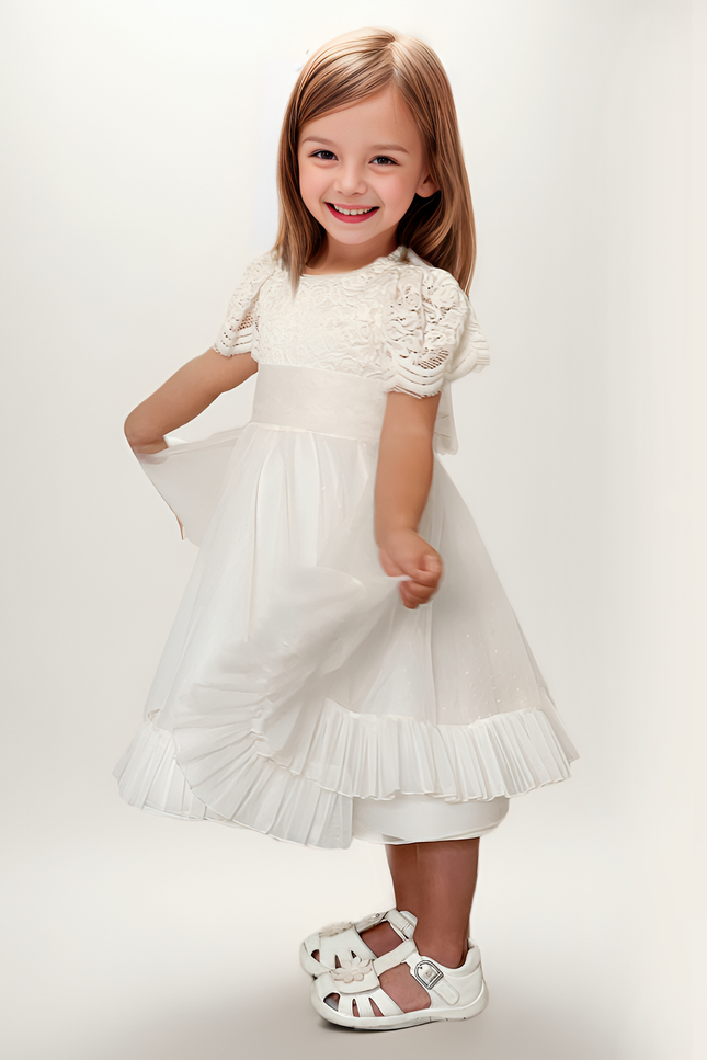 Vestido Niña Patricia crudo Baby