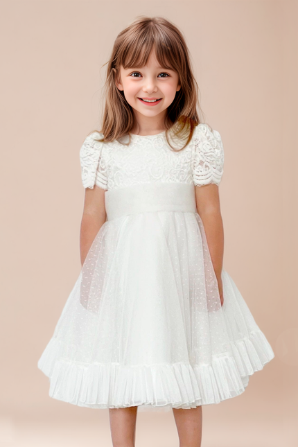 Vestido Niña Patricia crudo Baby